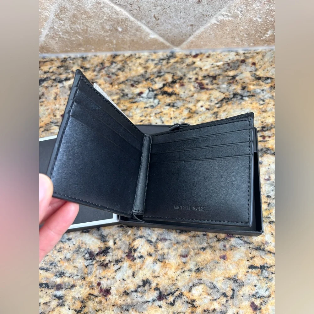 Michael Kors Black Wallet with White Box